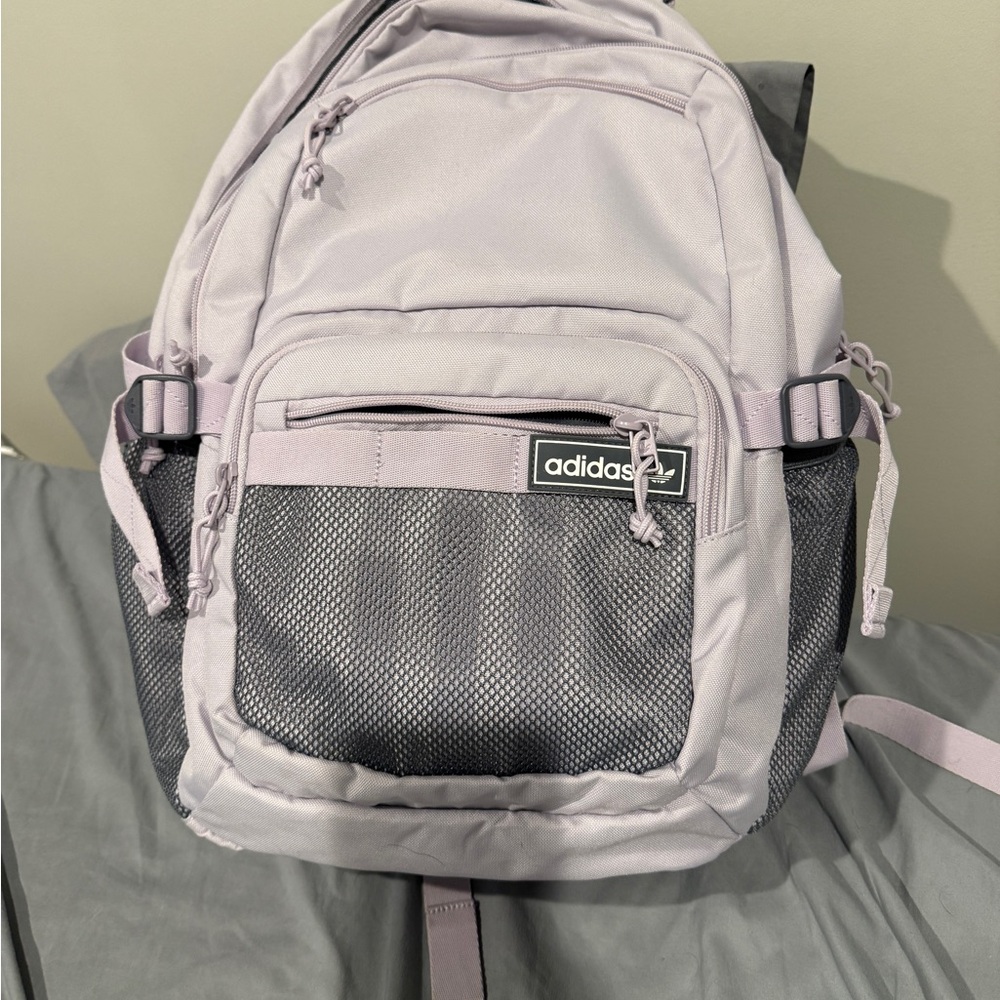 Adidas Lavender and Charcoal Backpack